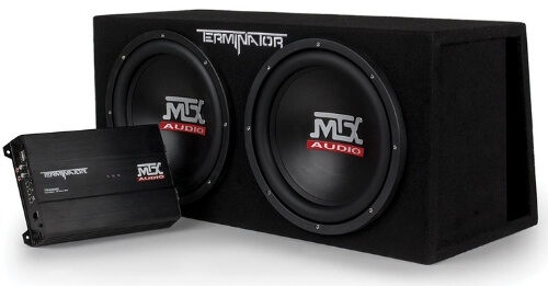 MTX Audio Terminator TNP212DV – All-In-One Monoblock Amplifier With Dual 12-Inch Subwoofers – A Perfect Starter Kit