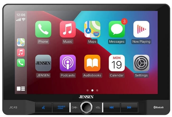 JENSEN J1CA9 9-inch Touch Screen Single DIN Car Stereo Media Receiver