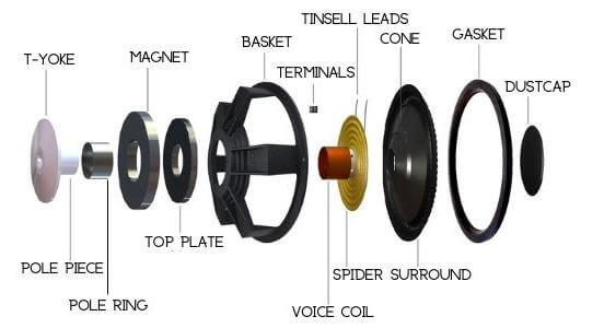 a close look at different subwoofer parts