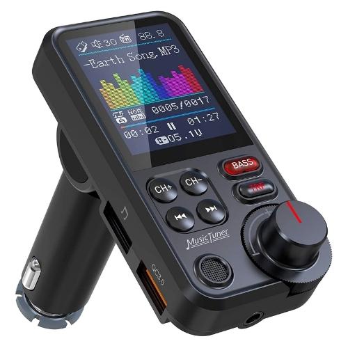 best fm transmitter for a car nulaxy with treble and bass control