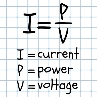 I=pv to work out what size car fuse